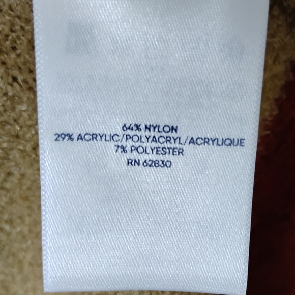 Lands’ End Striped Sweater Dress L Red Beige Cozy Knit Preppy Fall Winter Outfit - Picture 7 of 7